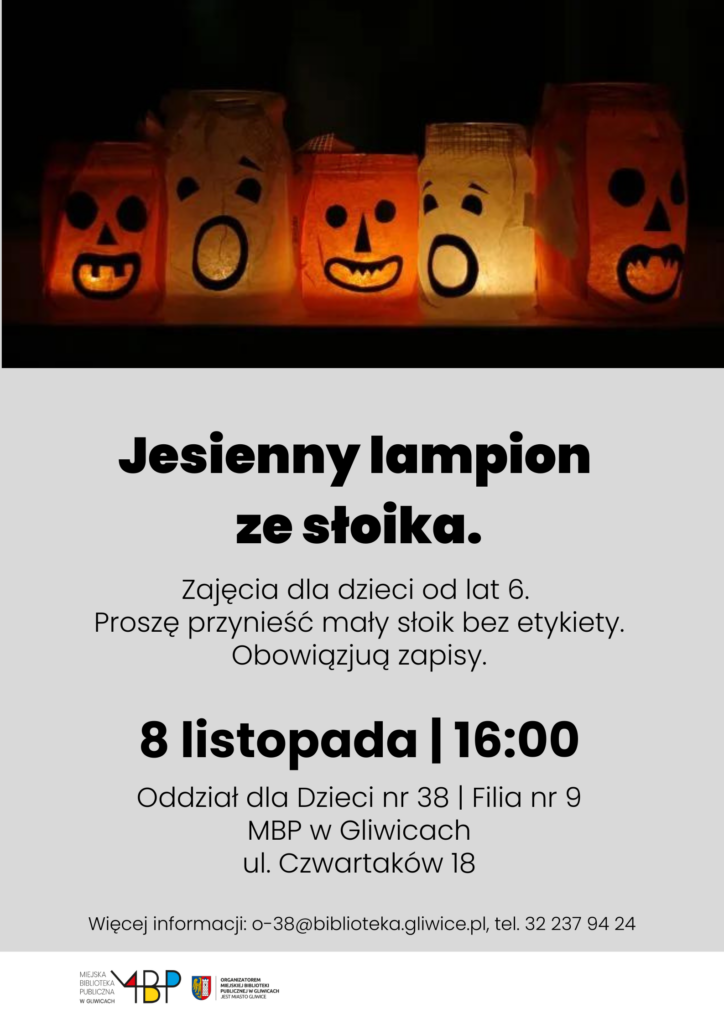 Plakat z informacją o zajęciu dla dzieci