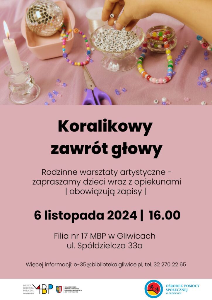 Plakat z informacją o warsztacie