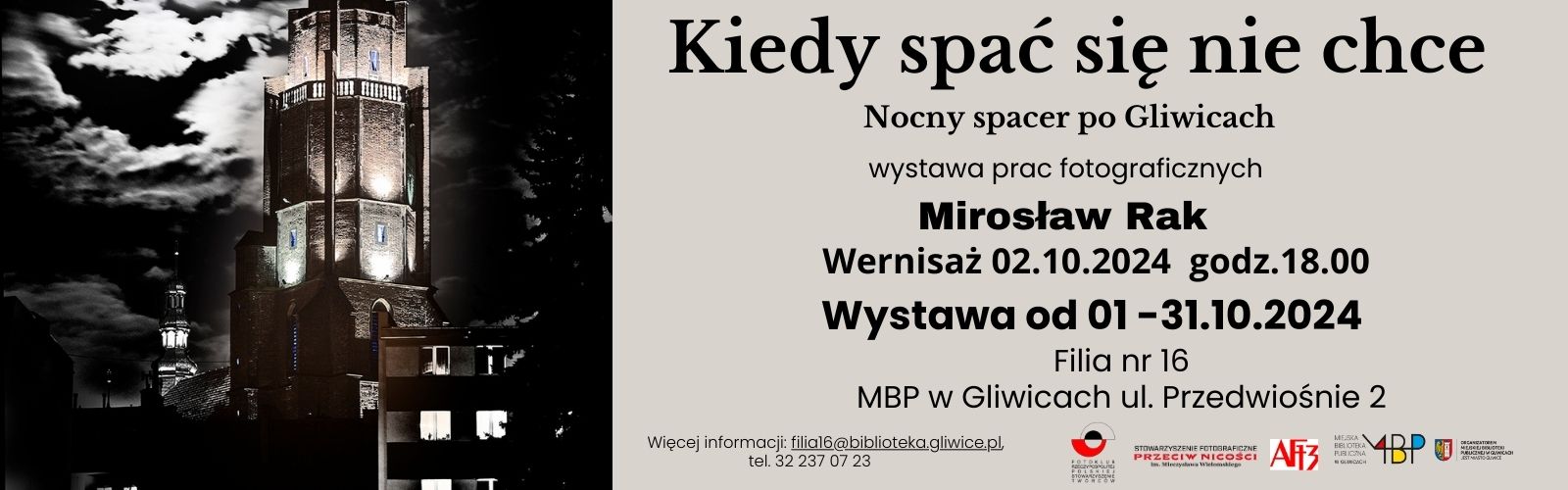 Baner z informacją o wystawie