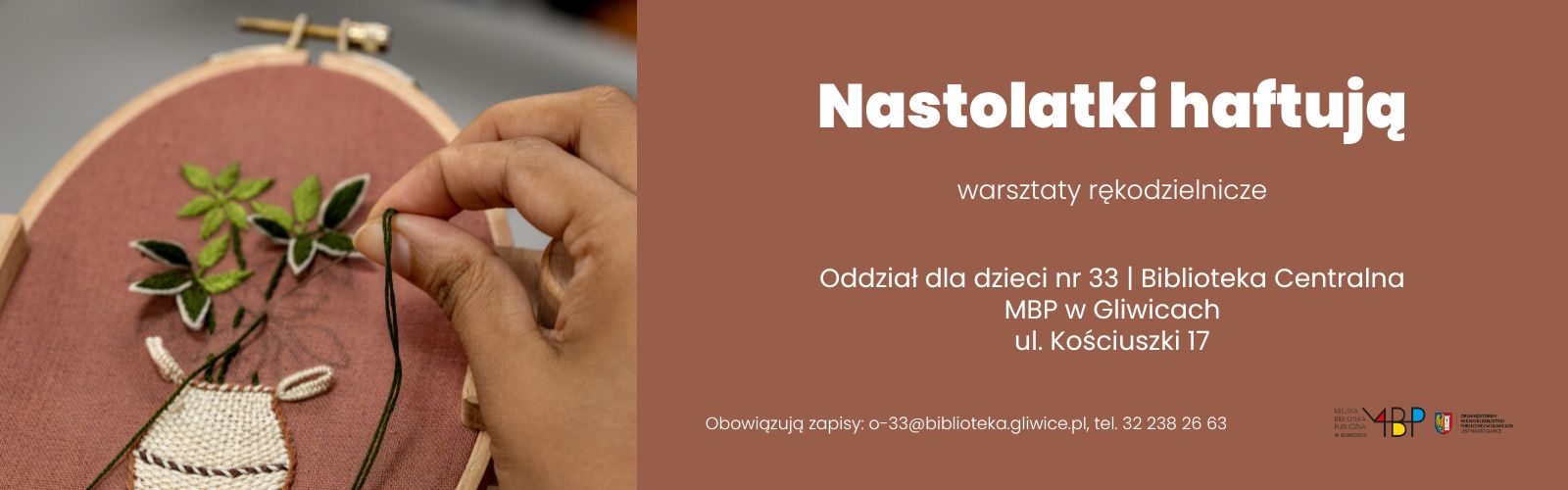 Baner z informacją o warsztacie