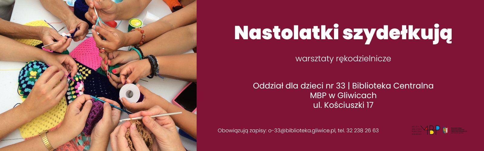 Baner z informacją o warsztacie