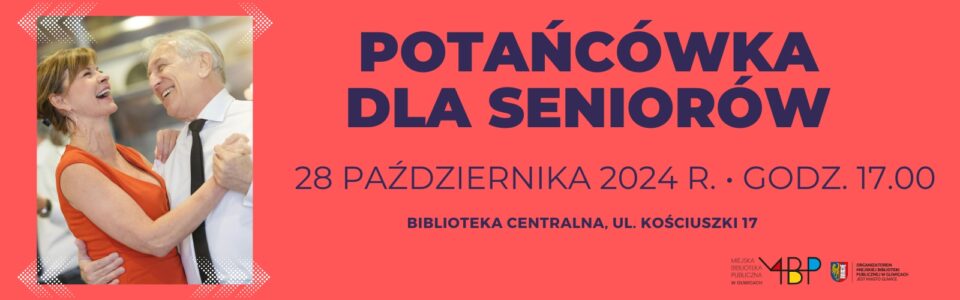 Baner z informacją o imprezie dla seniorów
