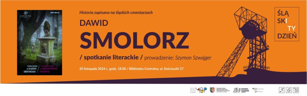 Baner z informacją o spotkaniu literackim