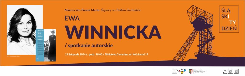 Baner z informacją o spotkaniu autorskim