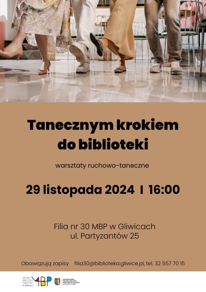 Plakat z informacją o warsztatach tanecznych