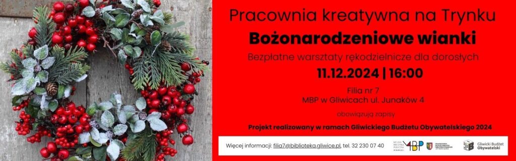 Baner z informacją o warsztatach