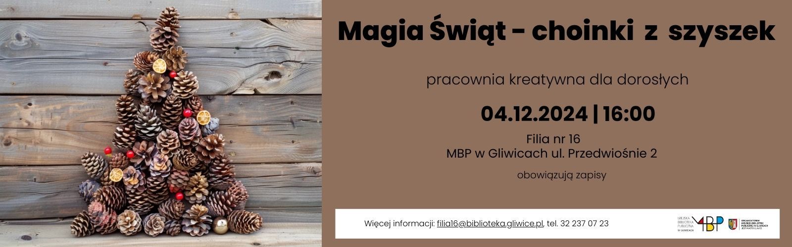 Baner z informacją o warsztatach