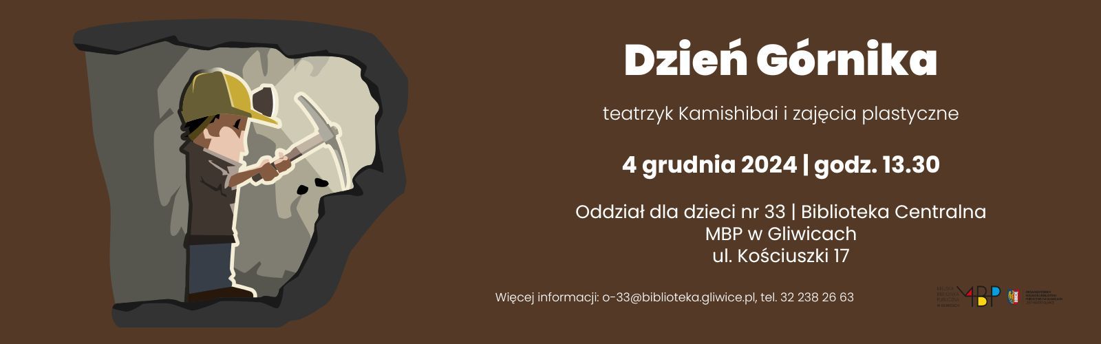 Baner z informacją o teatrzyku dla dzieci