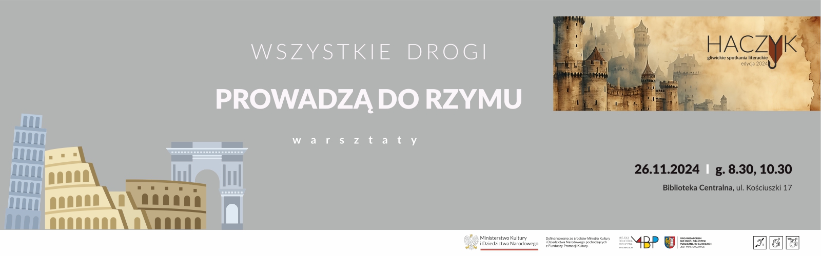 Baner z informacją o warsztacie