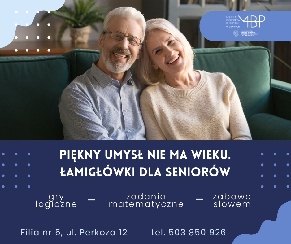 Baner z informacją o zajęciu dla seniorów