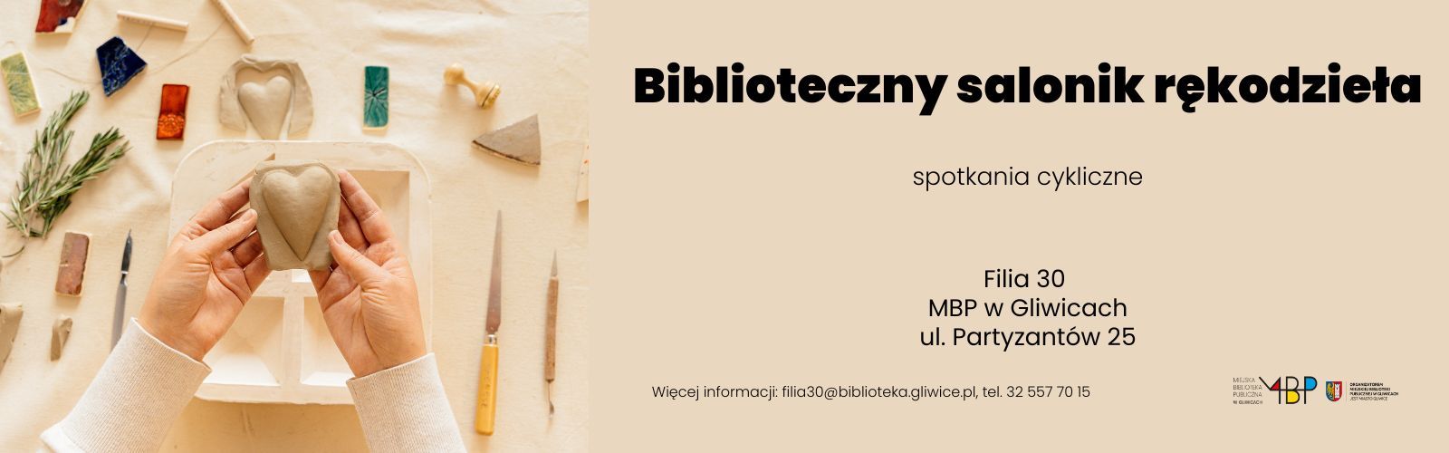 Baner z informacją o warsztacie