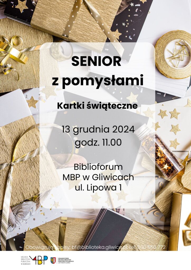 Plakat z informacją o warsztatach dla seniorów