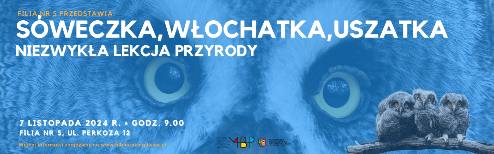 Baner z informacją o lekcji przyrody