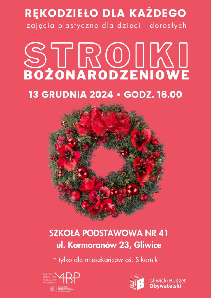 Plakat z informacją o warsztatach