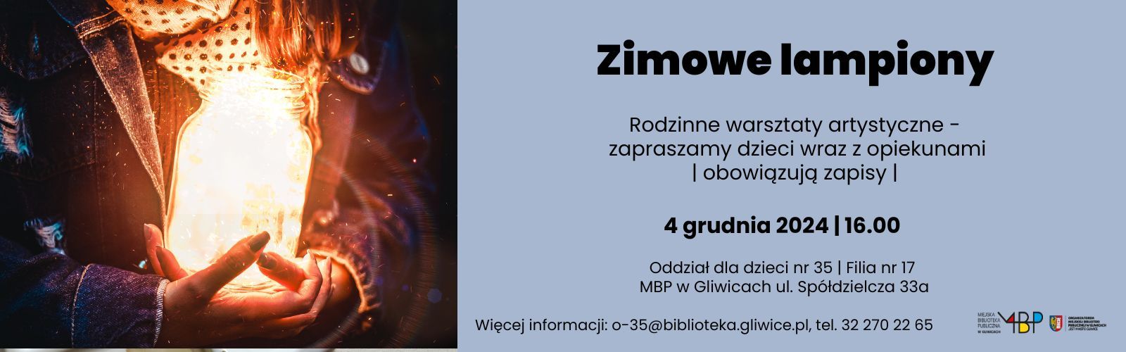 Baner z informacją o warsztatach