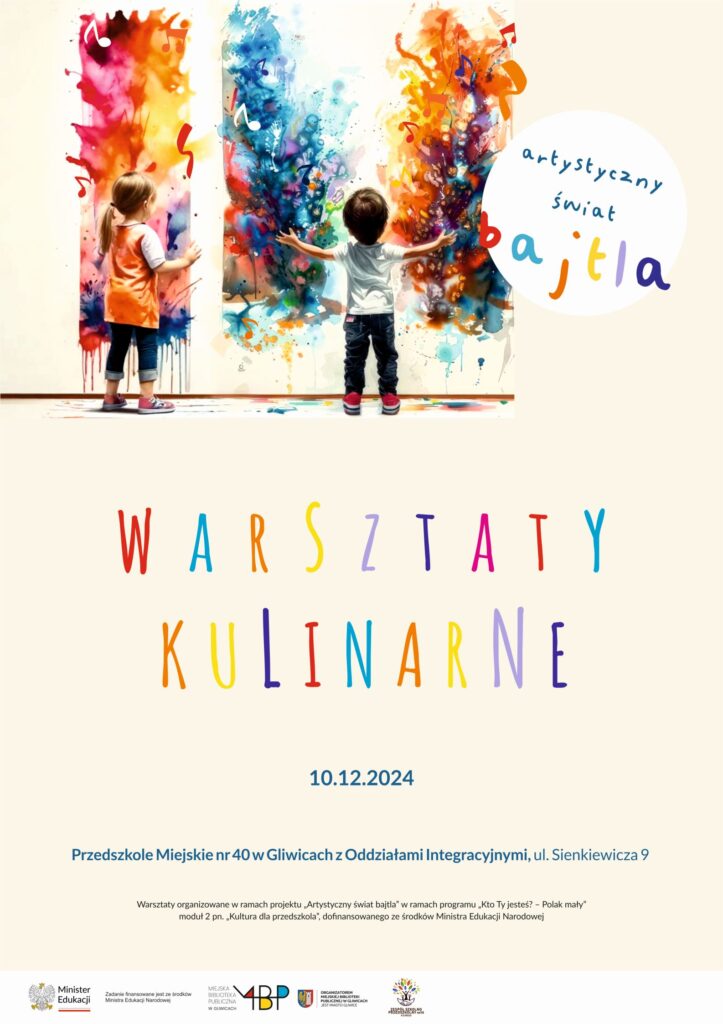 Plakat z informacją warsztatach