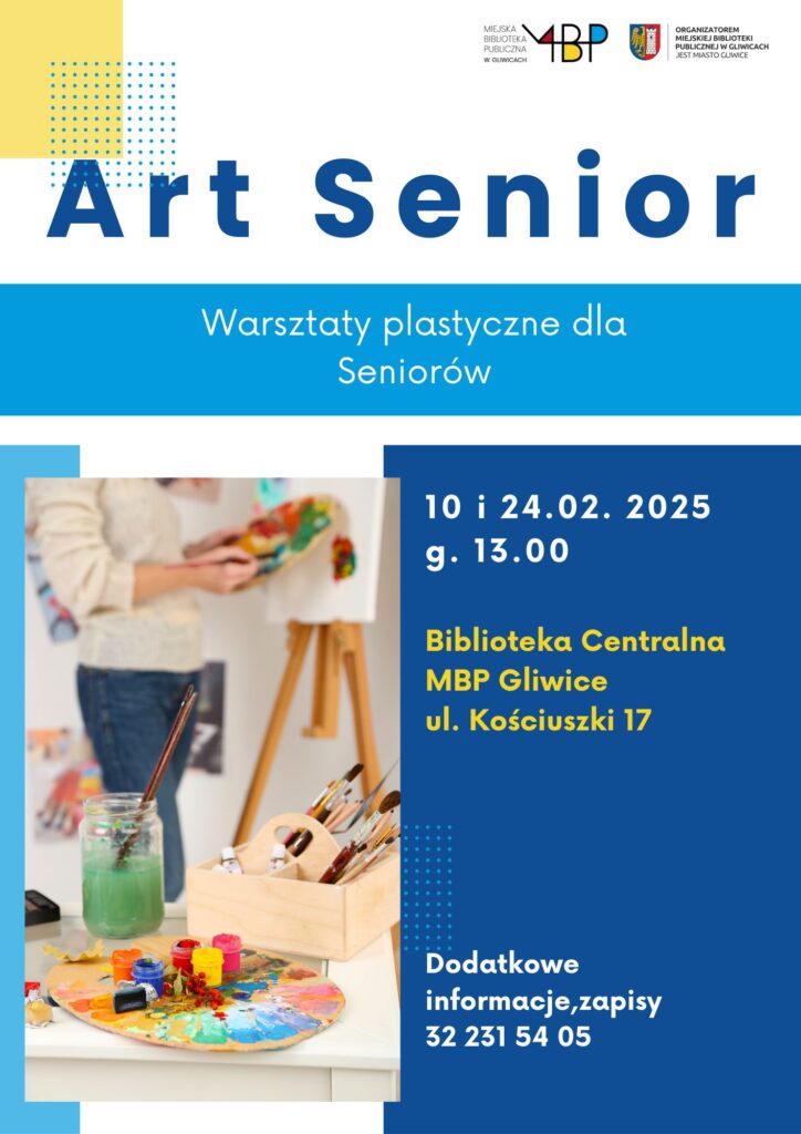 Plakat z informacją o zajęciu dla seniorów