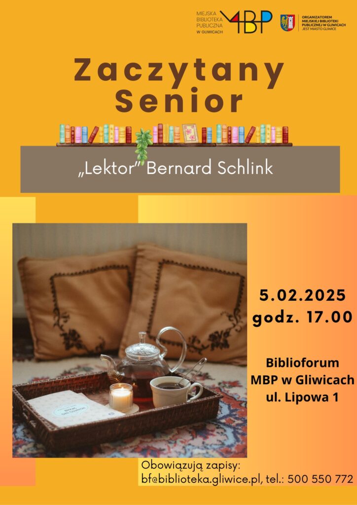 Plakat z informacją o zajęciu dla seniorów