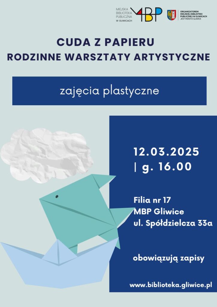 Plakat z informacją o warsztatach