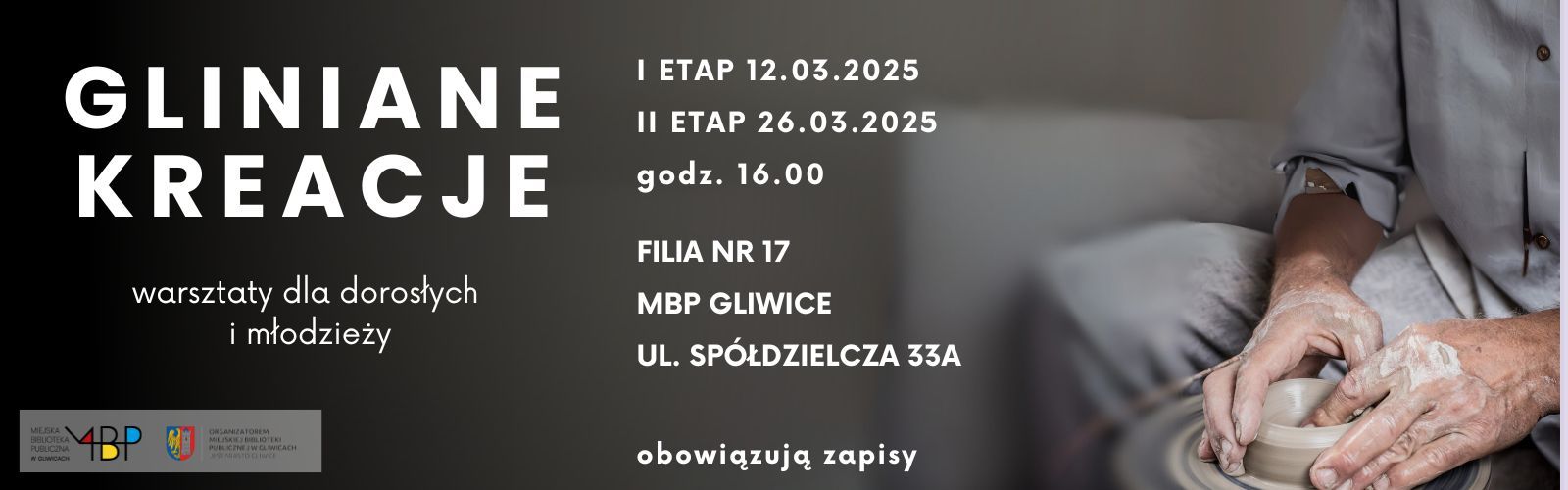 Baner z informacją o warsztatach