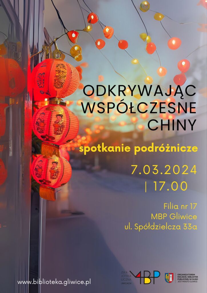 Plakat z informacją o spotkaniu podróżniczym