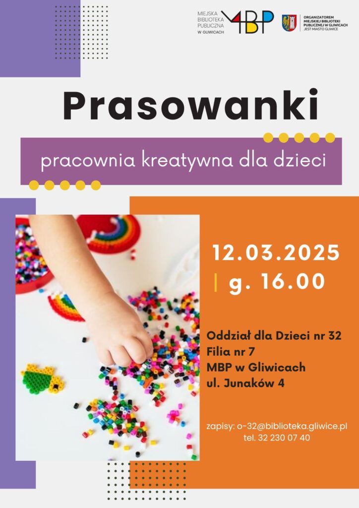 Plakat z informacją o pracowni kreatywnej dla dzieci