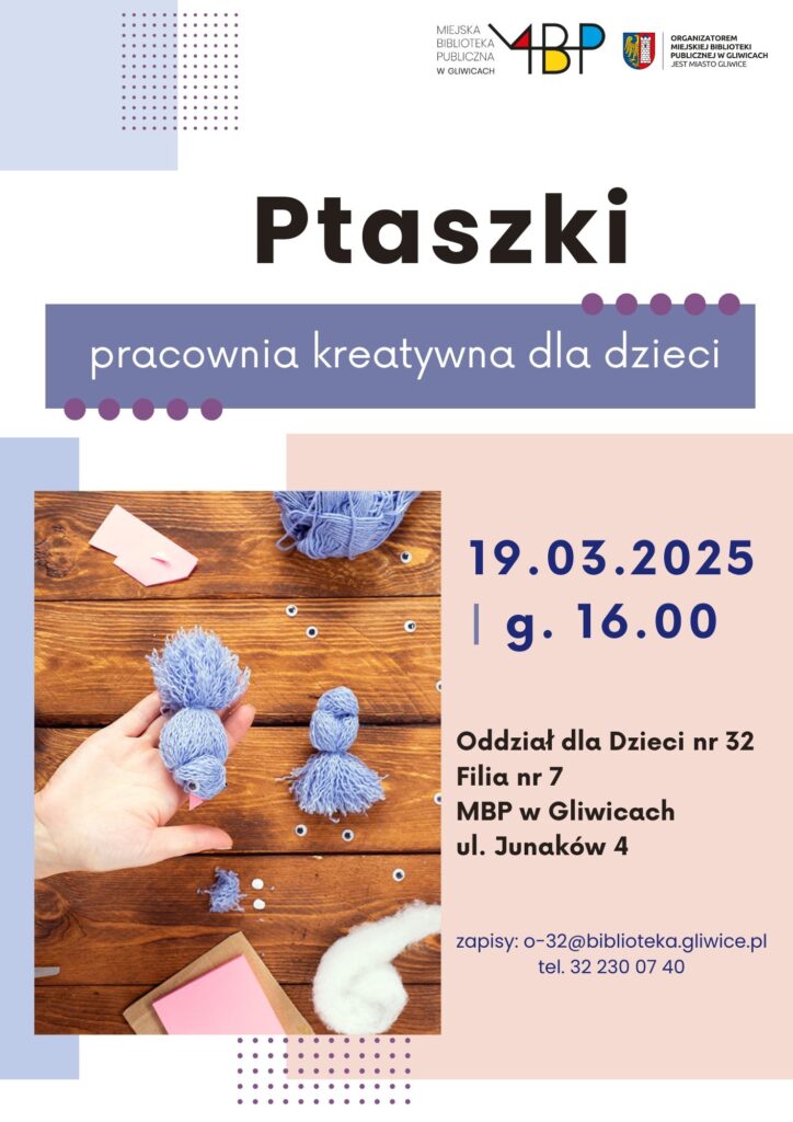 Plakat z informacją o pracowni kreatywnej dla dzieci