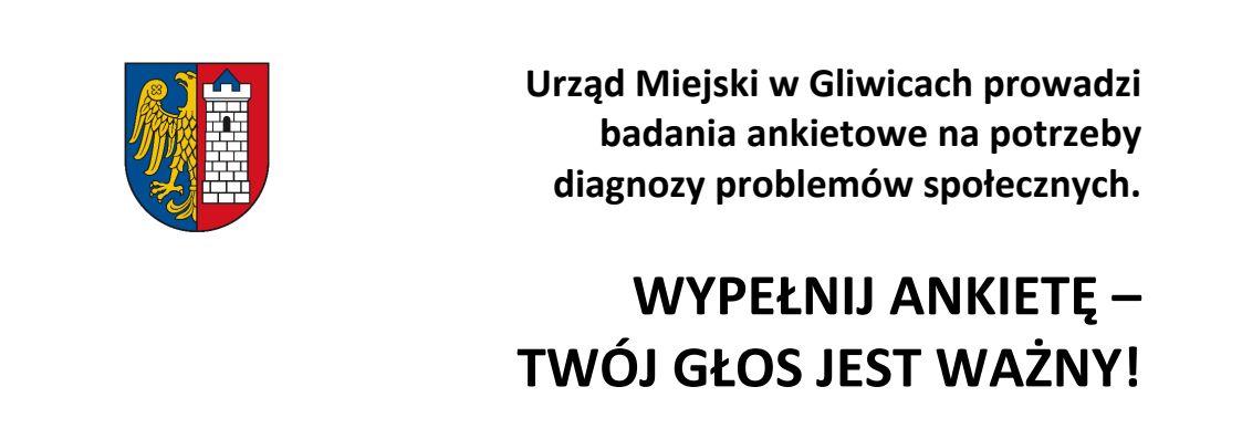 Baner z informacją o strategii rozwiązywania problemów społecznych w Gliwicach