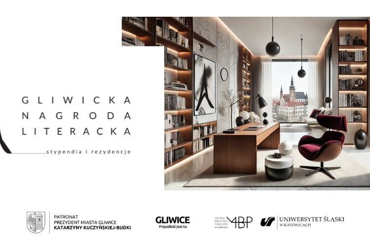 Baner z informacją o Gliwickiej Nagrodzie Literackiej