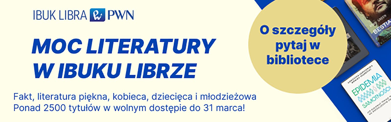 Baner z informacją o tygodniu e-książki