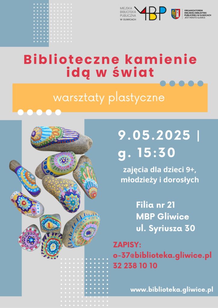 Plakat z informacją o warsztatach plastycznych
