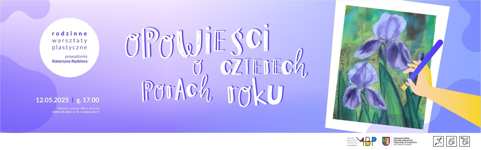 Baner z informacją o warsztatach
