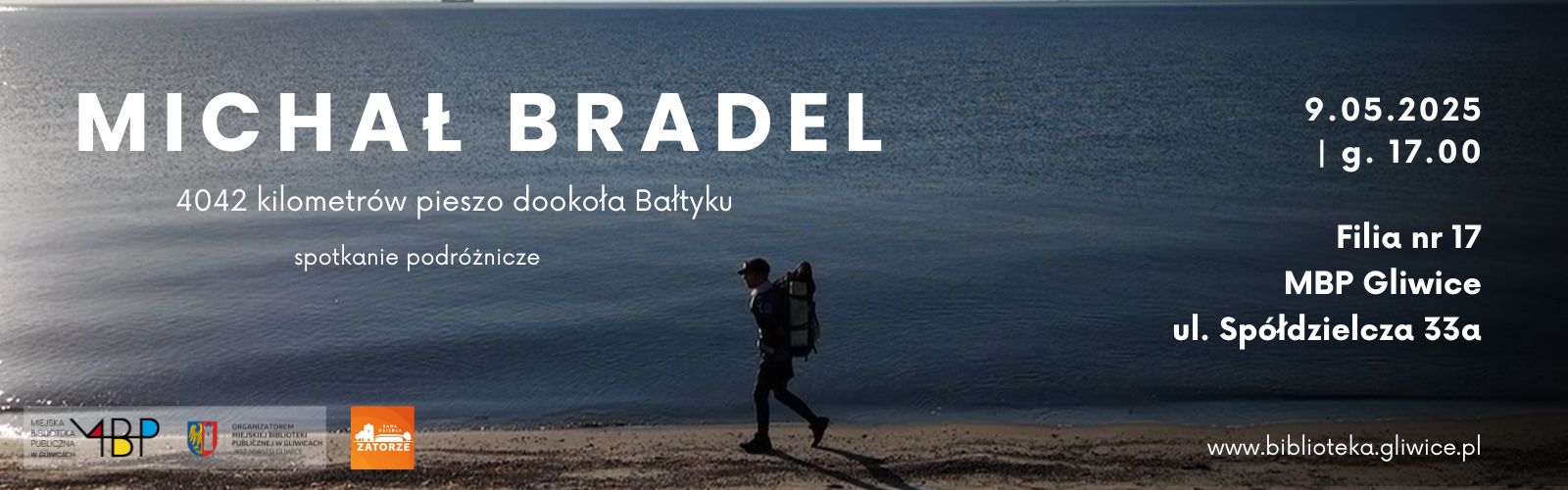 Baner z informacją o spotkaniu podróżniczym