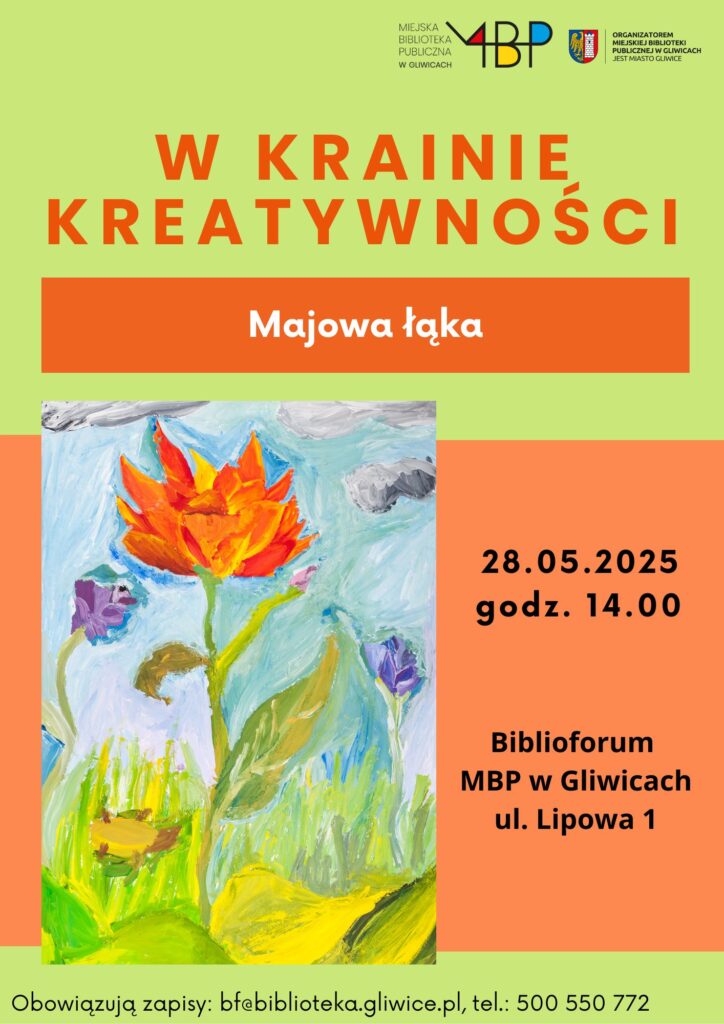 Plakat z informacją o zajęciu dla dzieci