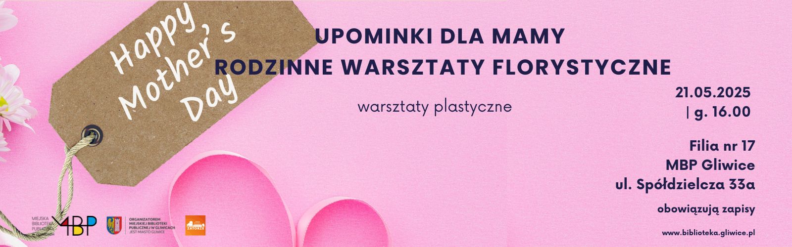 Baner z informacją o warsztatach
