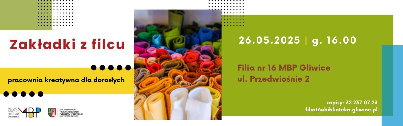 Baner z informacją o warsztatach