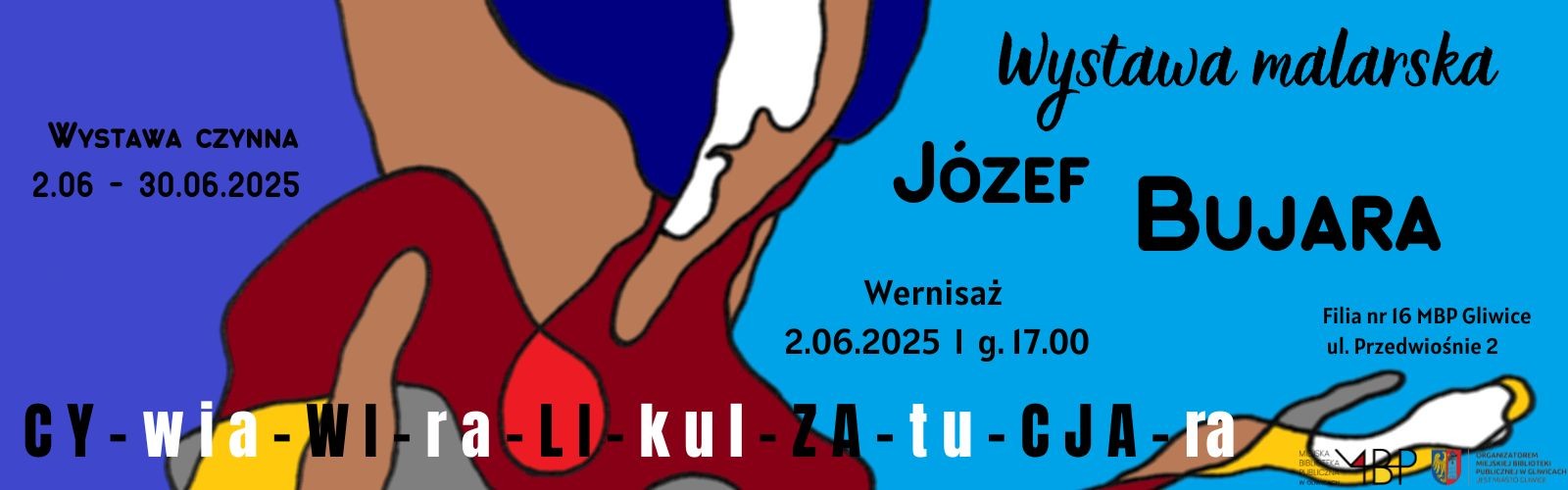 Baner z informacją o wystawie