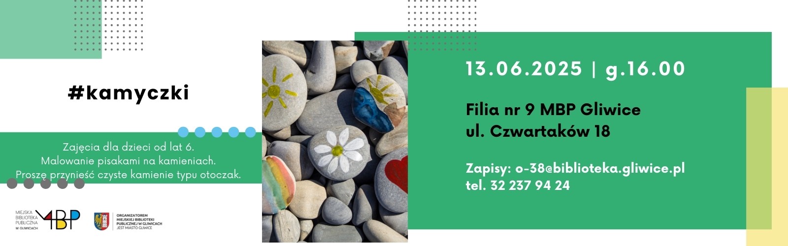 Baner z informacją o zajęciu dla dzieci