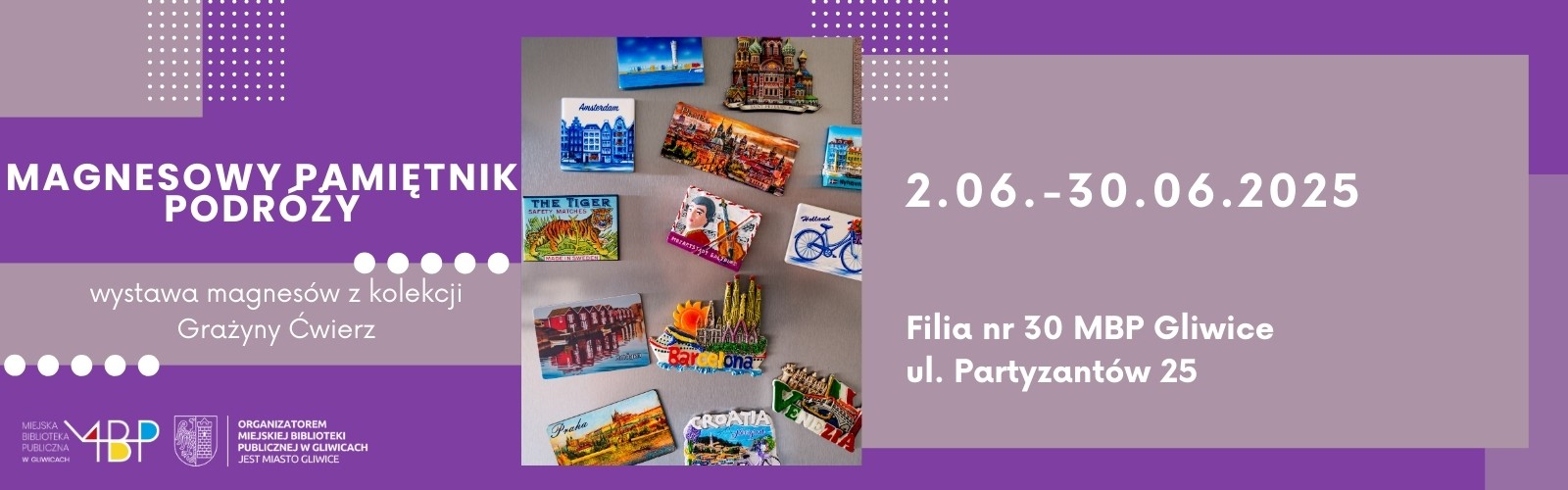 Baner z informacją o wystawie