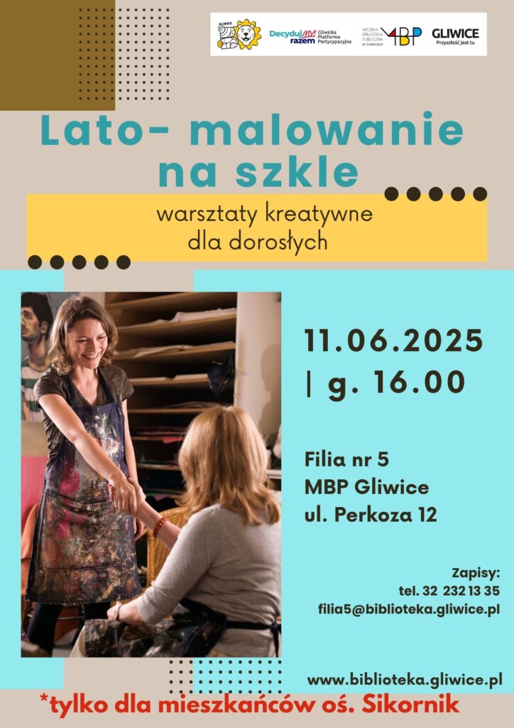 Plakat z informacją o warsztatach