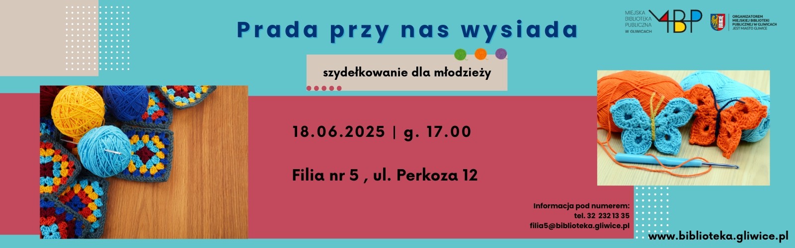 Baner z informacją o warsztatach