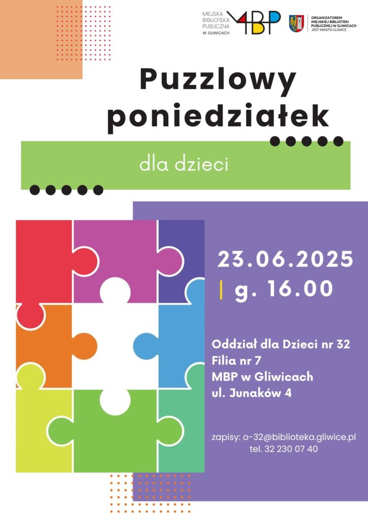 Plakat z informacją o zajęciu dla dzieci