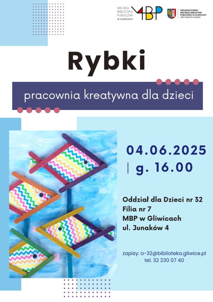Plakat z informacją o pracowni kreatywnej dla dzieci
