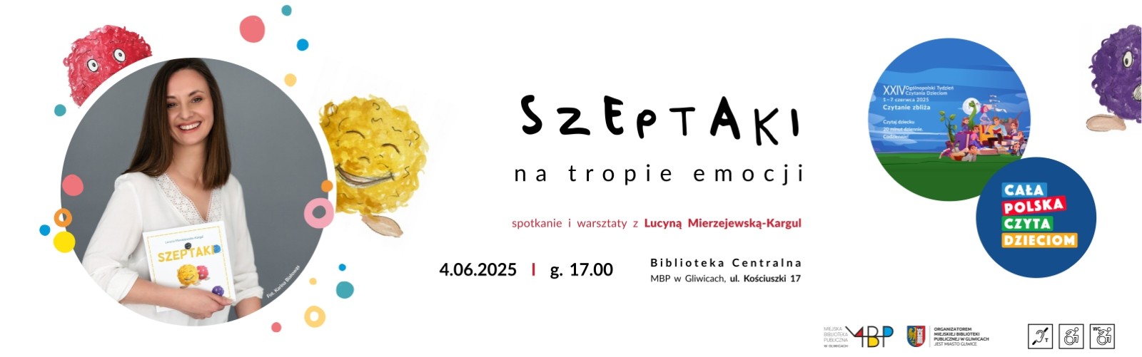 Szeptaki na tropie emocji – spotkanie i warsztaty dla dzieci z Lucyną Mierzejewską-Kargul