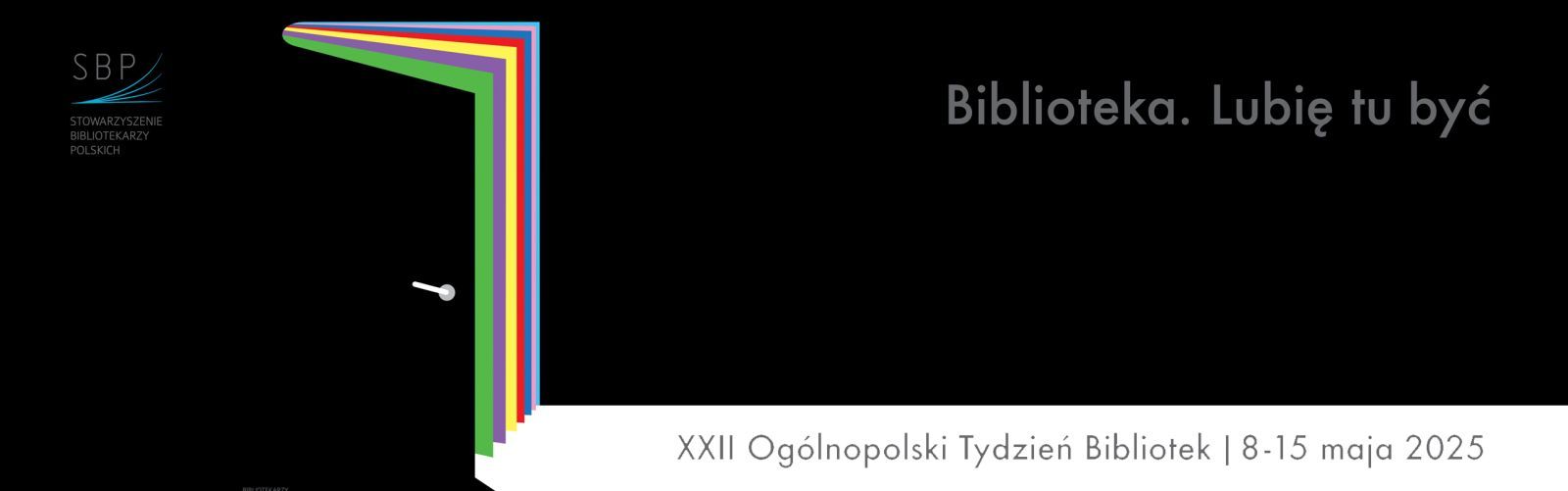 Baner z informacją o Tygodniu Bibliotek