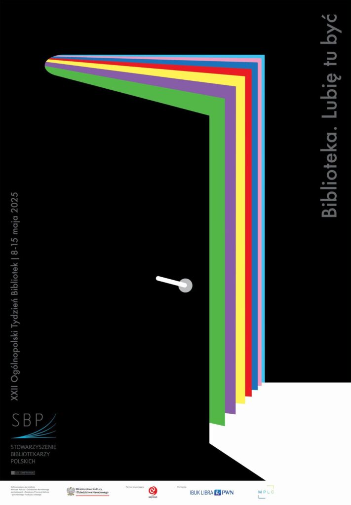 Plakat z informacją o Tygodniu Bibliotek