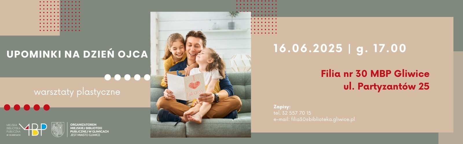 Baner z informacją o warsztatach