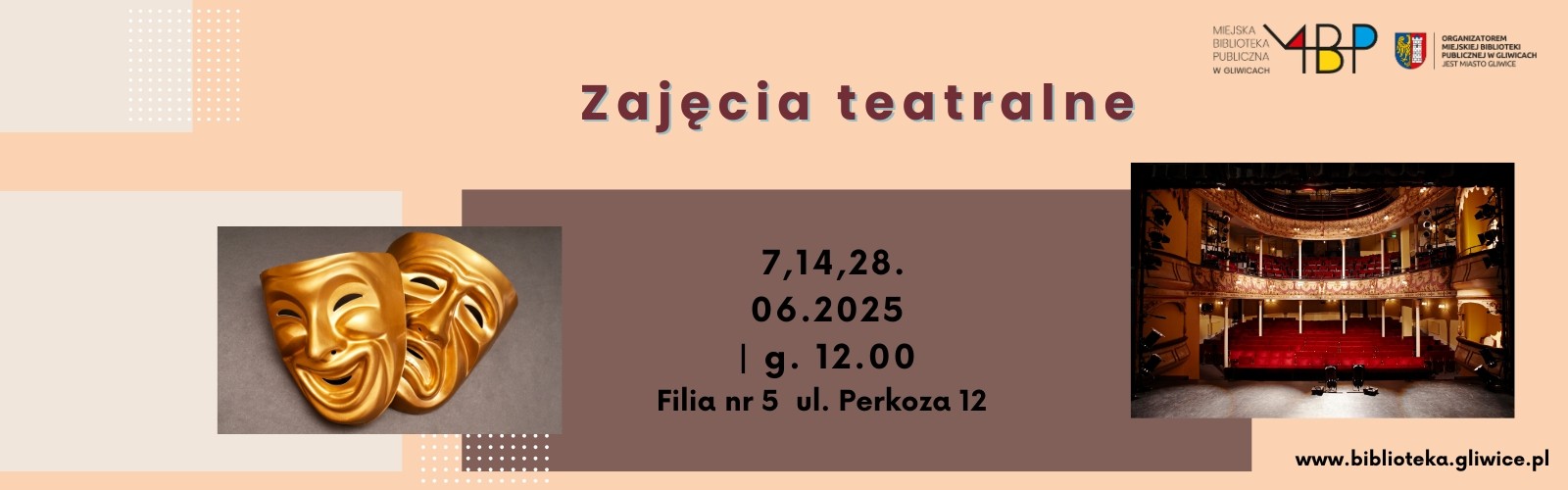 Baner z informacją o zajęciu dla seniorów