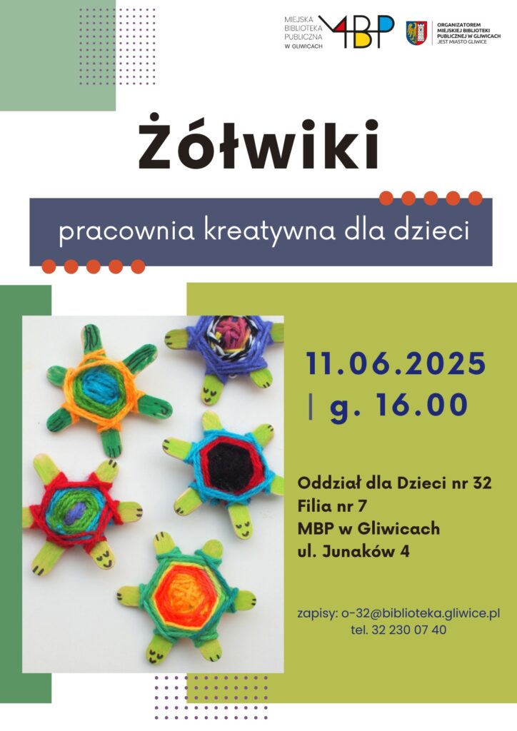 Plakat z informacją o pracowni kreatywnej dla dzieci