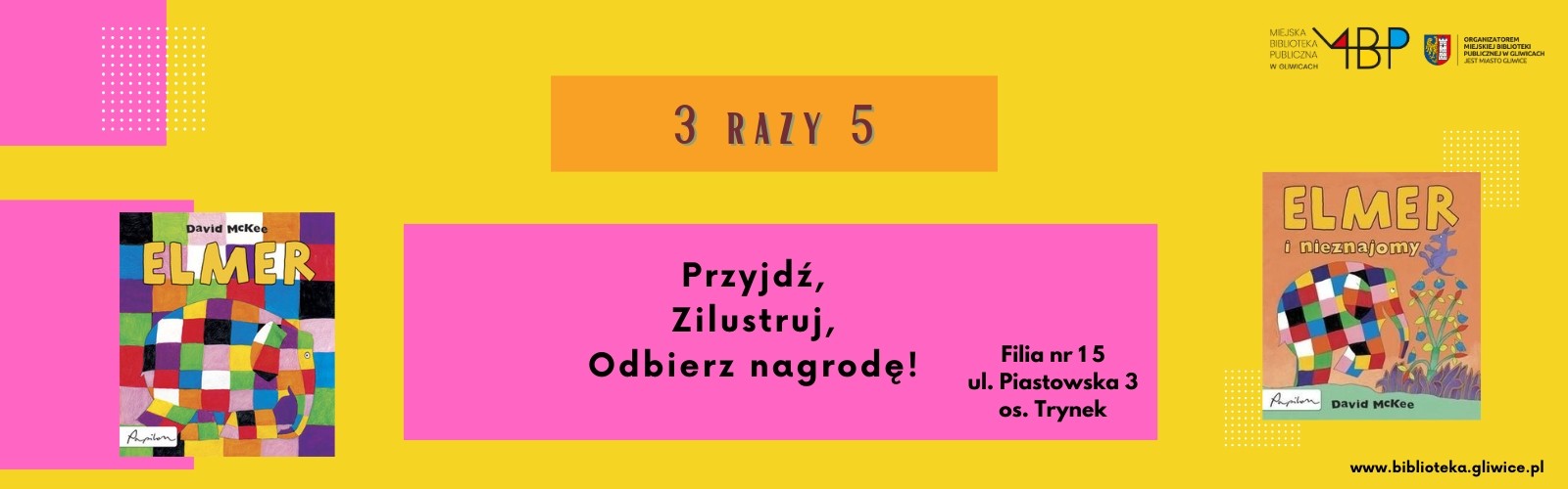 Baner z informacją o zajęciu dla dzieci
